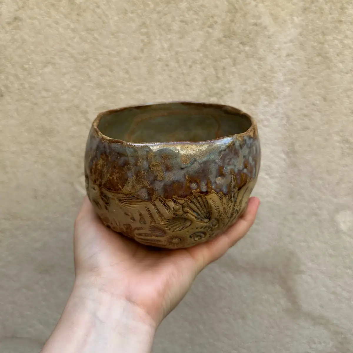 Bol littoral beige bleuté