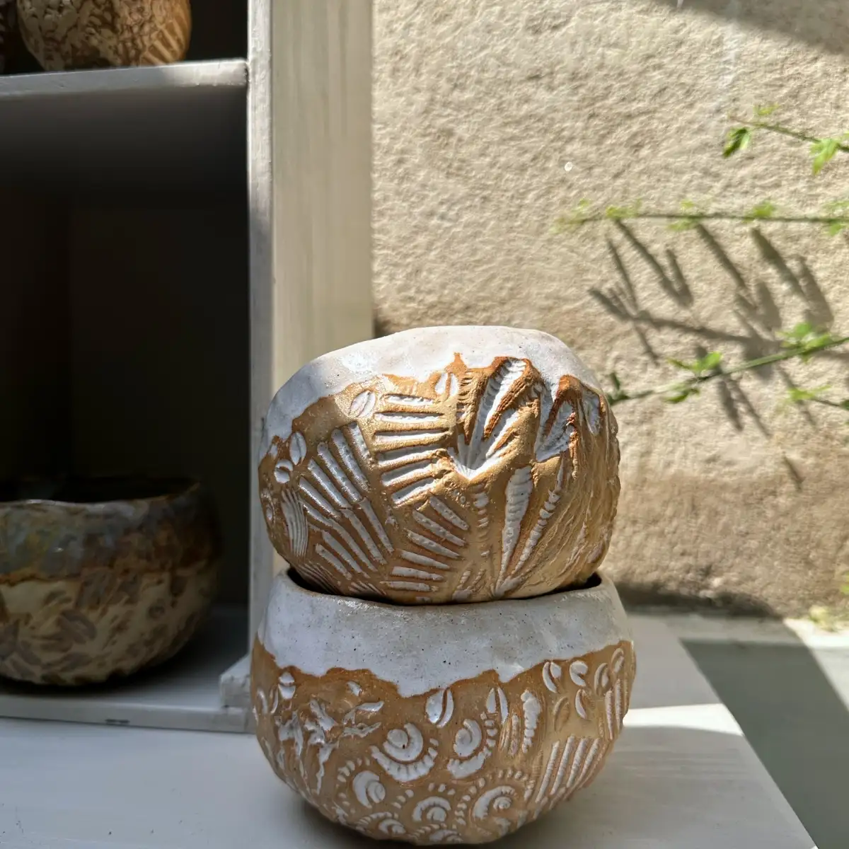 Bol littoral beige bleuté