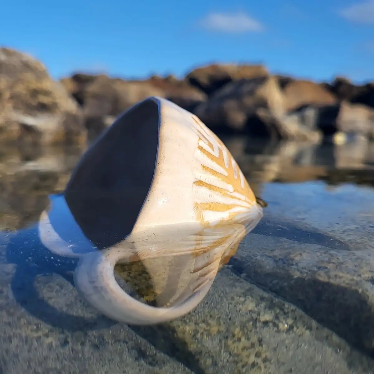 Tasse coquillage avec anse
